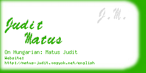 judit matus business card